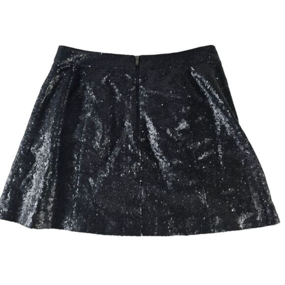 Decree Black Sequin Mini Skirt - Picture 2 of 4